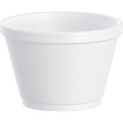 Dart Container Containers, Foam, Insulated, 6 oz, 1000PK, White DCC6SJ12